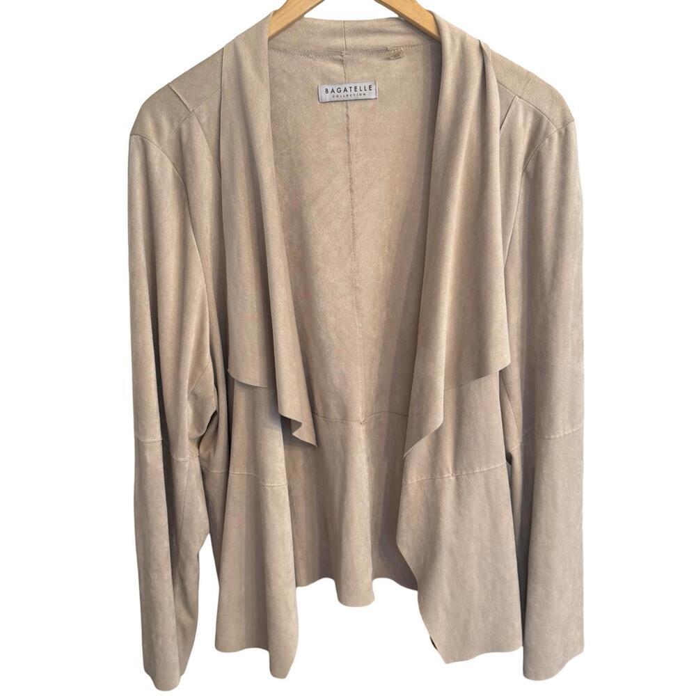 Bagatelle Draped Open-Front Jacket Size 2x - image 1